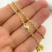 14k Solid Yellow Gold Box Link Chain